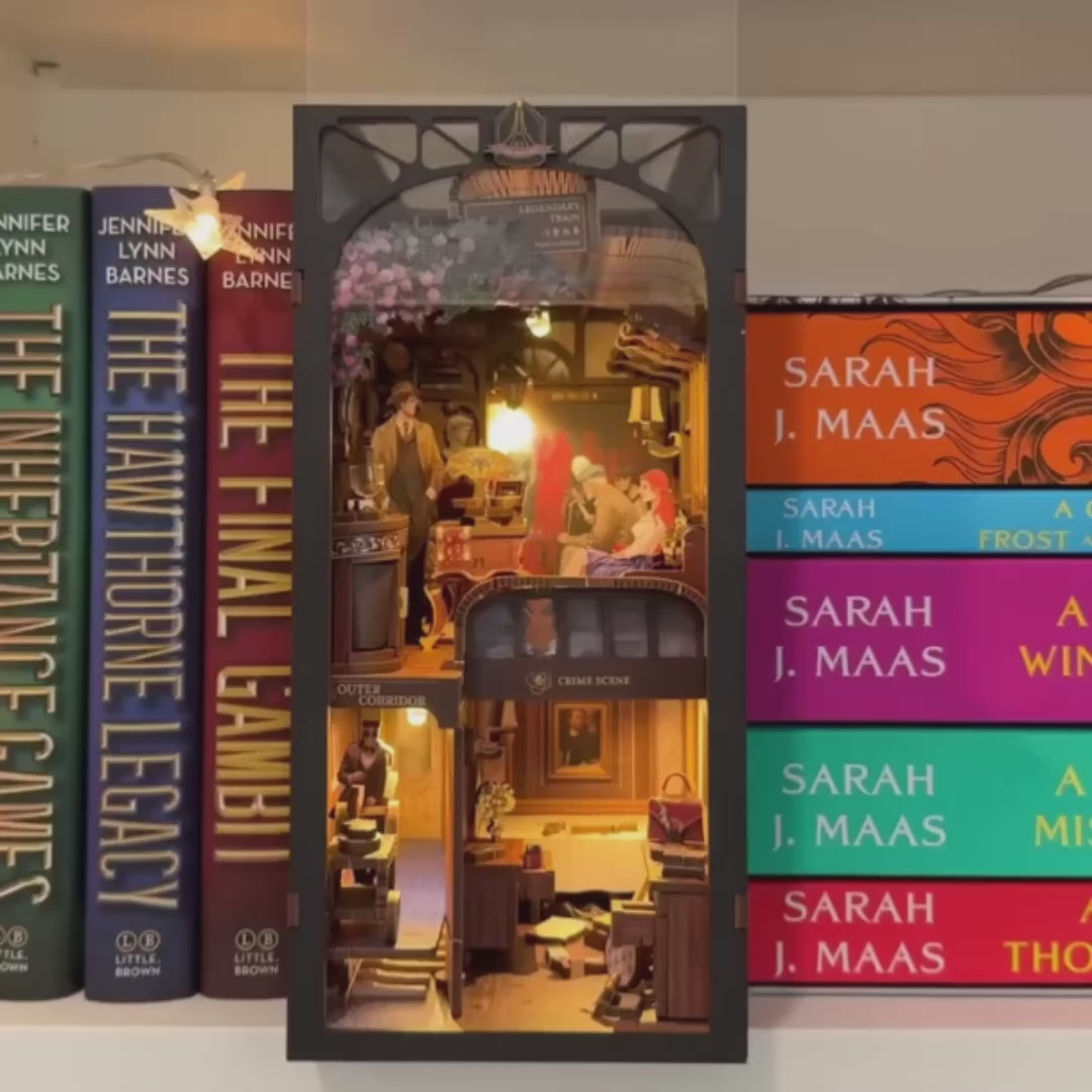 misterio no trem book nook diy - caixa protetora video