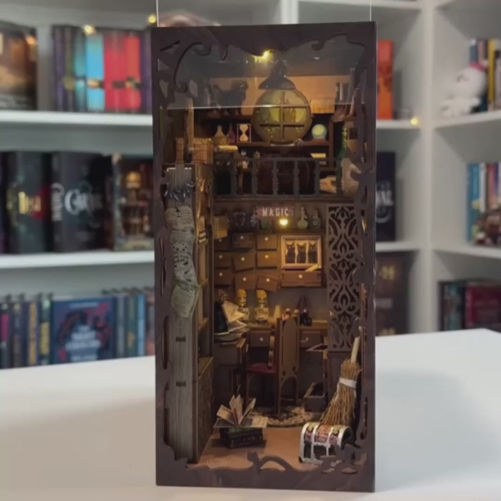 o farmaceutico magico book nook diy - caixa protetora video