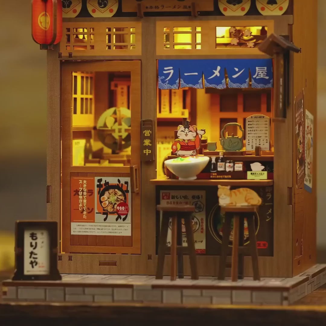 restaurante japones de ramen casa miniatura diy - porta abrivel video