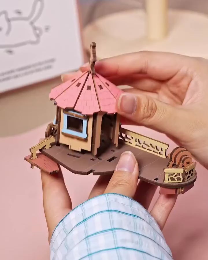 casa da arvore cerejeiras quebra cabecas 3d diy - porta abrivel video