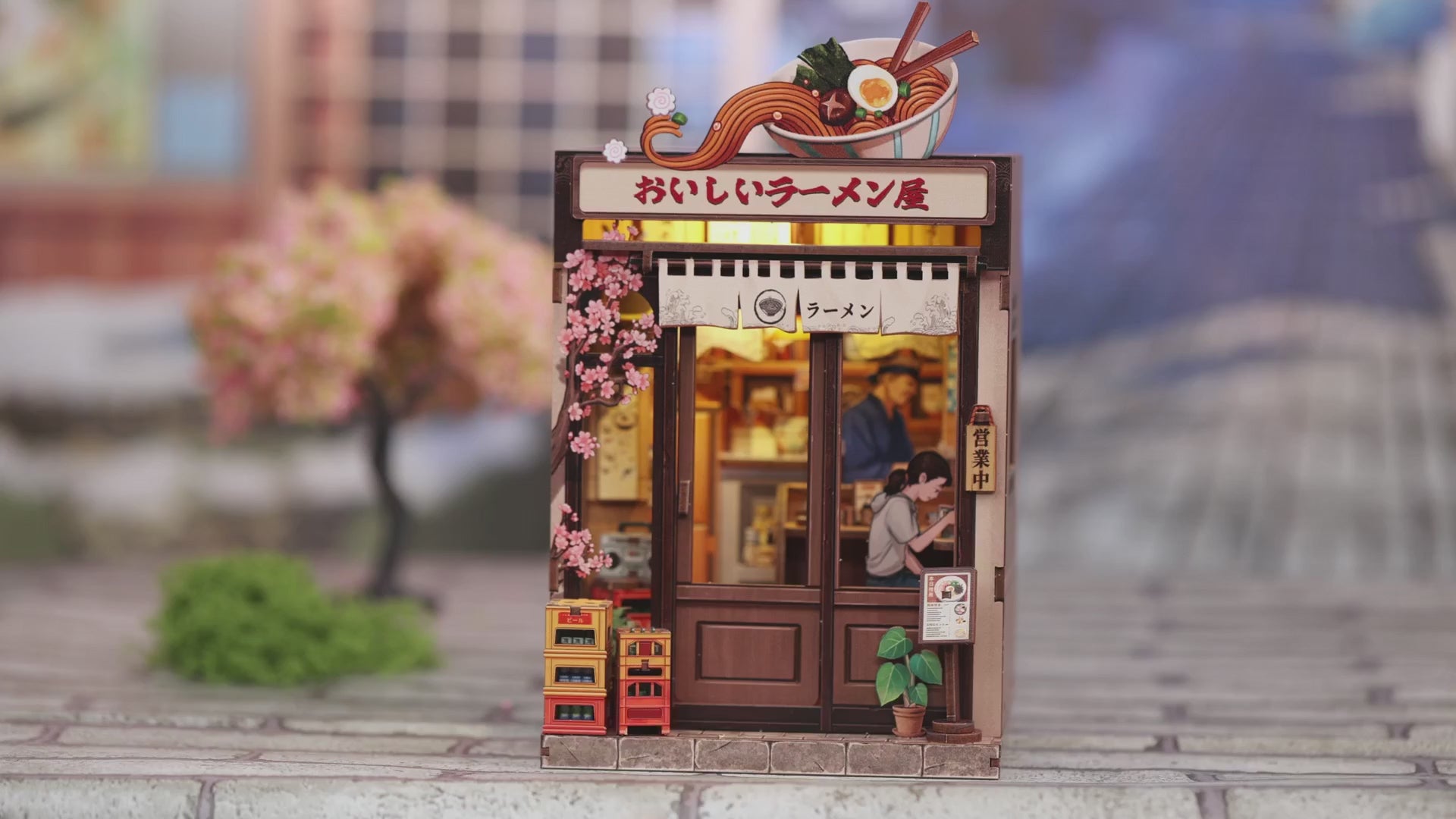 restaurante japones oishii kyoto casa miniatura diy - porta abrivel video