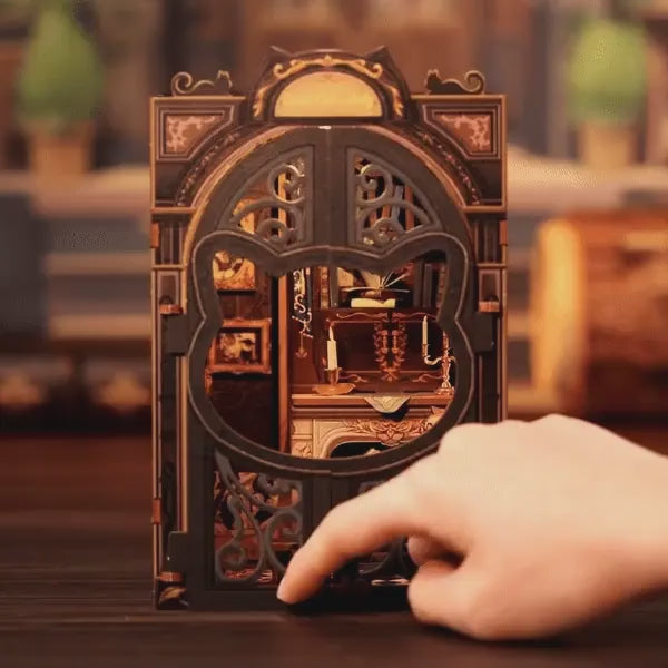 colecao livrarias encantadas book nook diy - porta abrivel video