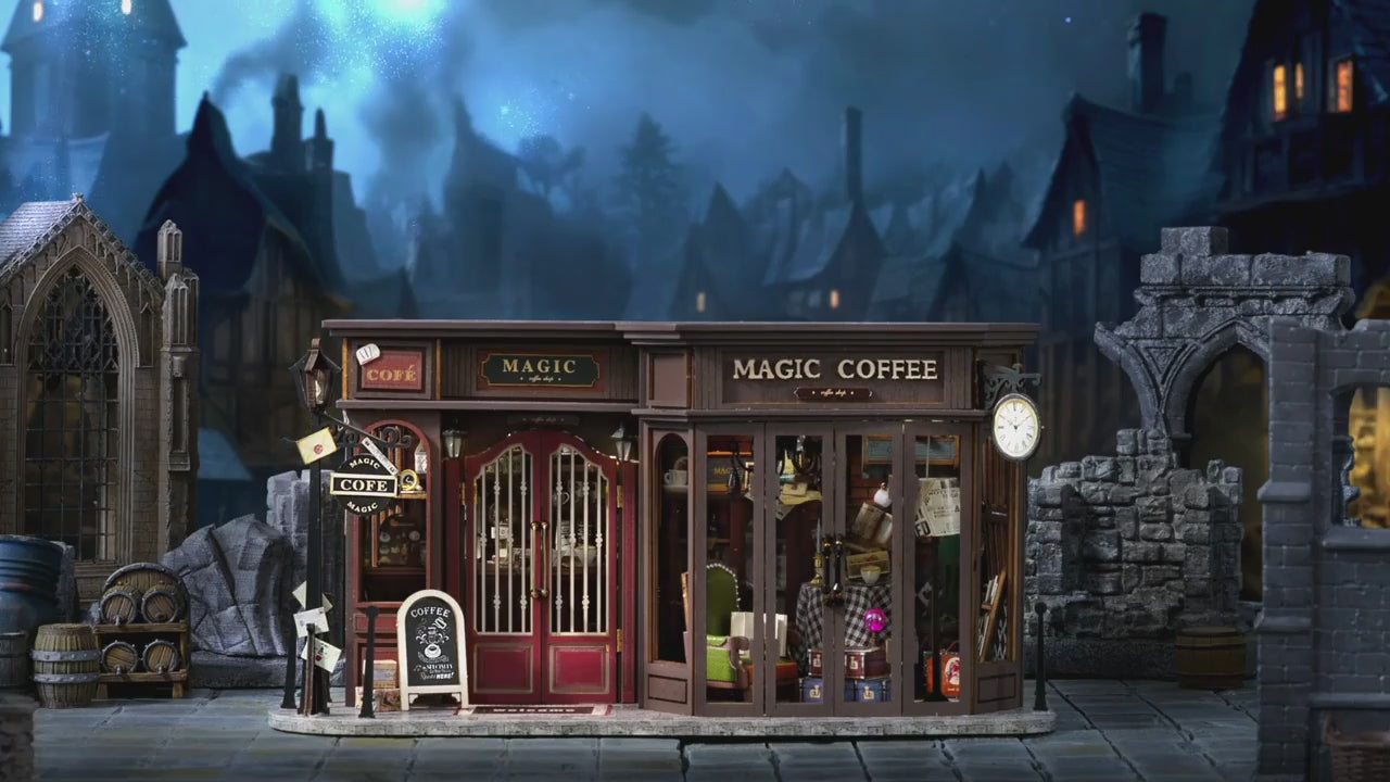 cafeteria magica casa miniatura diy - luz led video