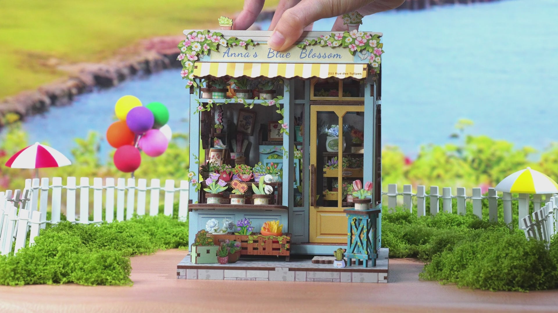 floricultura azul da anna casa miniatura diy - video principal video