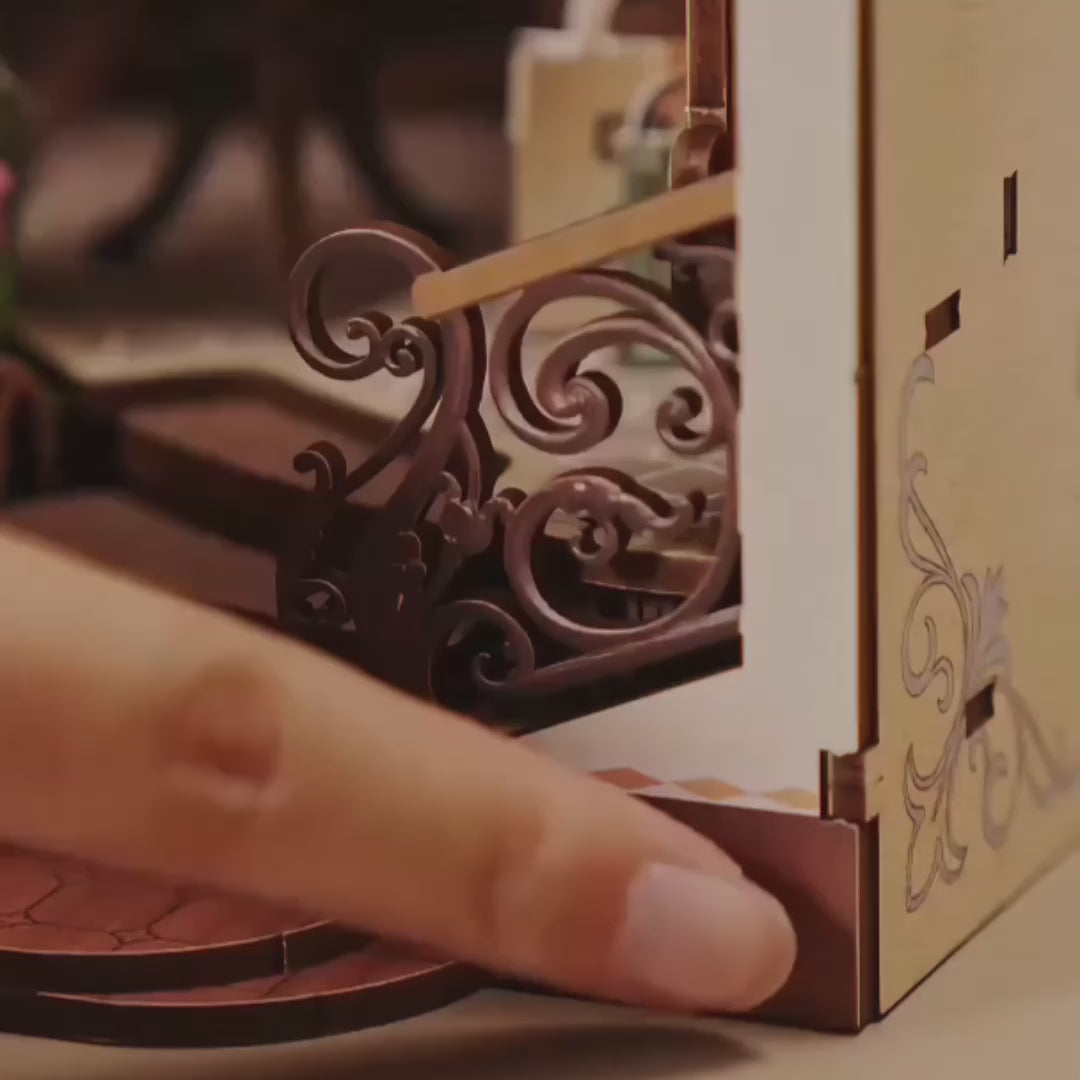 cafe charmoso book nook diy - luz led video