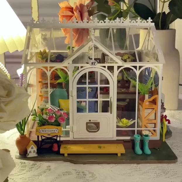 casa de jardim dos sonhos casa miniatura diy - luz led video