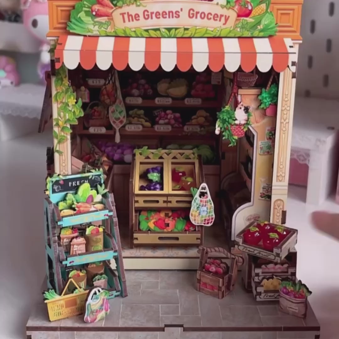 mercearia dos verdes casa miniatura diy - luz led video