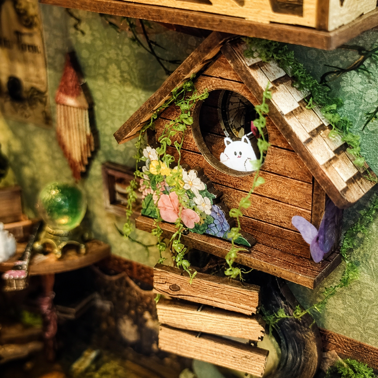 reino verde das fadas book nook diy - carrossel imagem 1