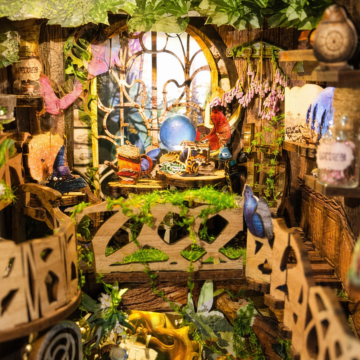 reino verde das fadas book nook diy - carrossel imagem 3