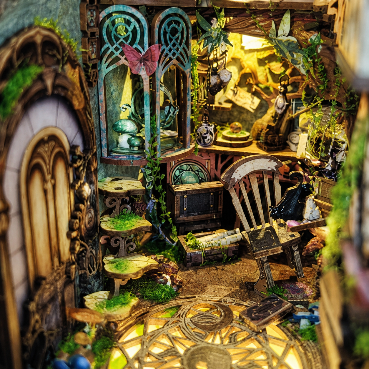 reino verde das fadas book nook diy - carrossel imagem 4