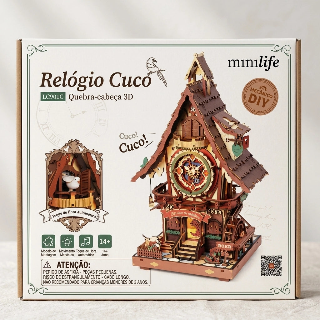 Relógio Cuco | Quebra-cabeça 3D