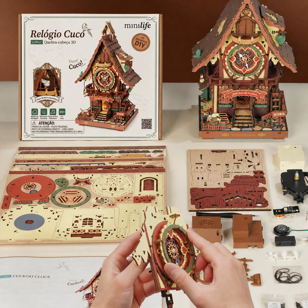 Relógio Cuco | Quebra-cabeça 3D