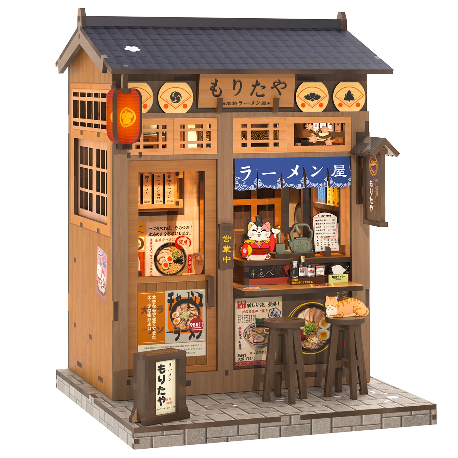 Restaurante Japonês de Ramen Casa Miniatura DIY