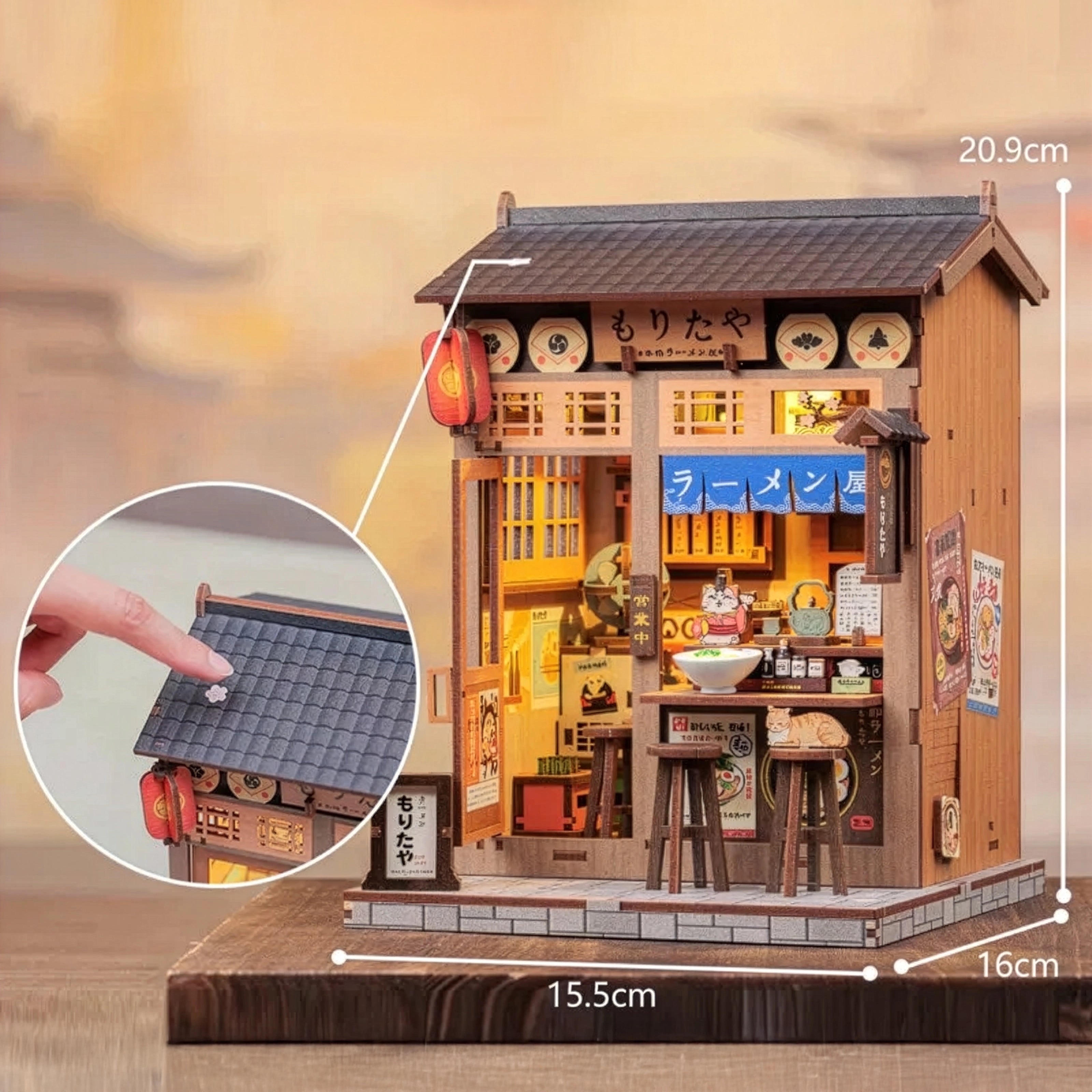 Restaurante Japonês de Ramen Casa Miniatura DIY