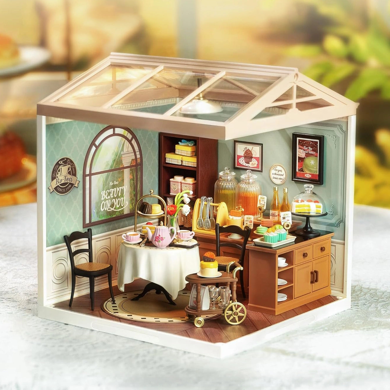 Salão de Chá Encantador | Casa Miniatura DIY