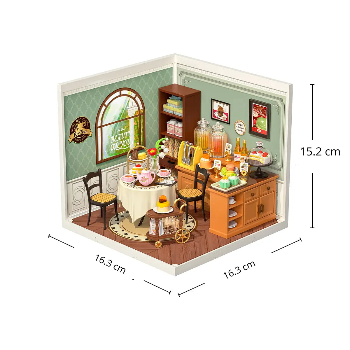 Sala de Chá Encantadora Casa Miniatura DIY