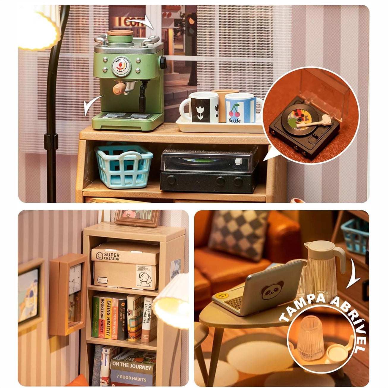 Sala de Estar Aconchegante | Casa Miniatura DIY
