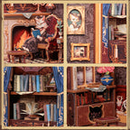 Sala de Estudo do Conde Gato Book Nook DIY