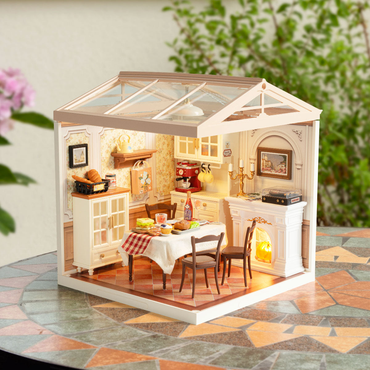 Sala de Jantar Aconchegante Casa Miniatura DIY