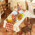 Sala de Jantar Aconchegante Casa Miniatura DIY