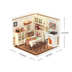 Sala de Jantar Aconchegante Casa Miniatura DIY