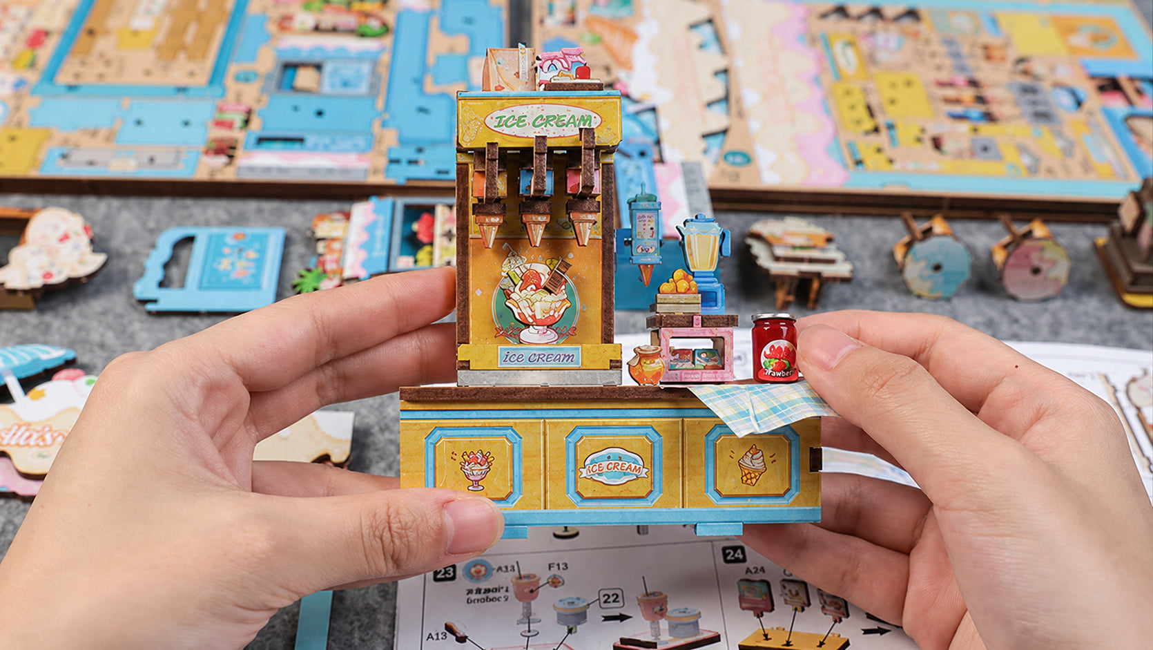 sorveteria da bella casa miniatura - montagem imagem 1