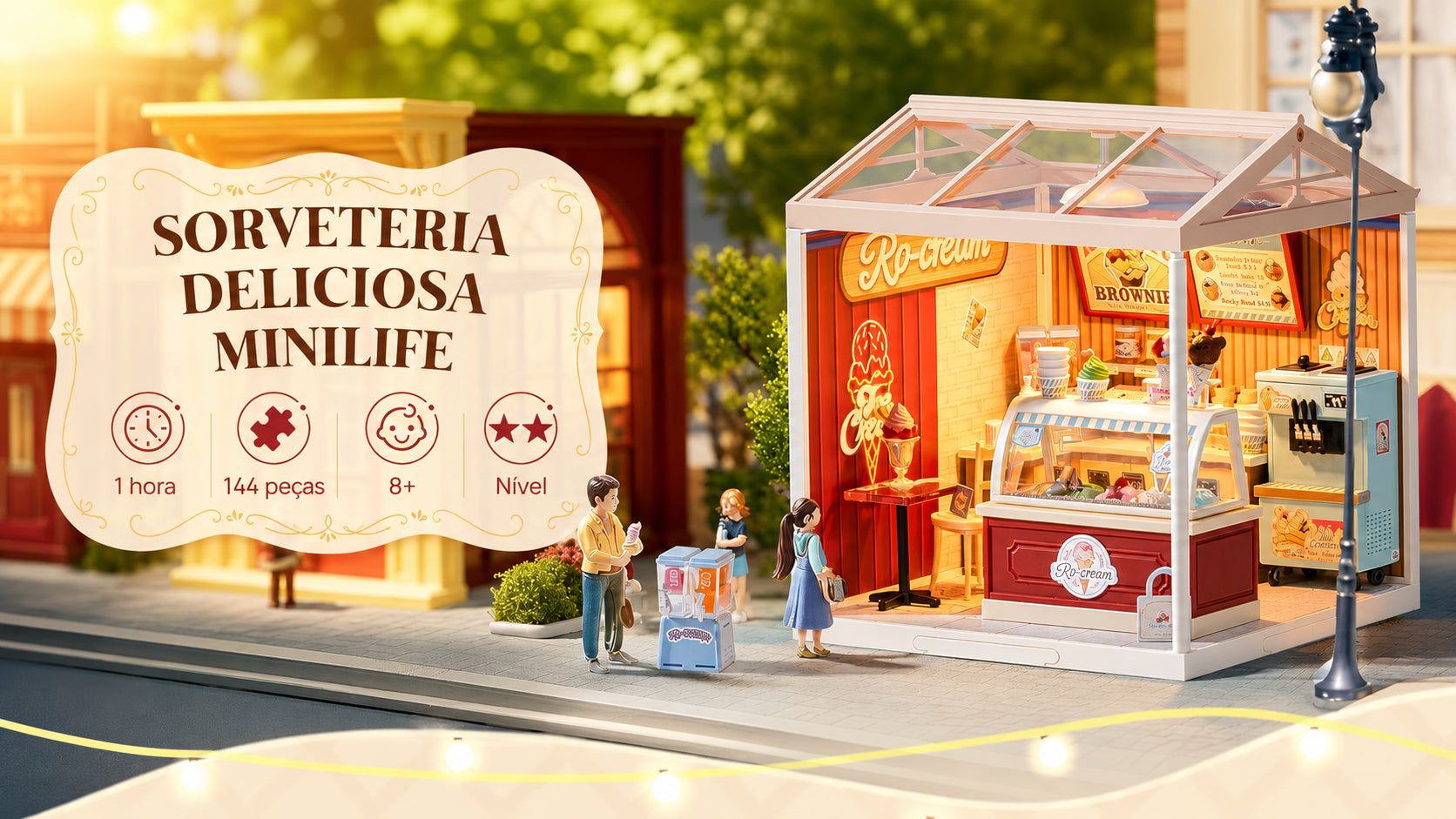 sorveteria deliciosa casa miniatura - banner horizontal 1