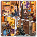 Torre do Relógio Mágico Casa Miniatura DIY