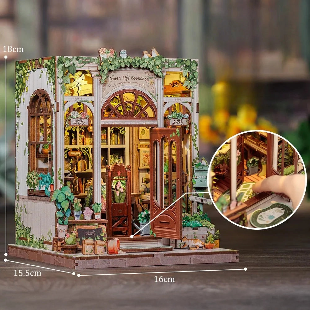 Vida Verde Livraria Casa Miniatura DIY