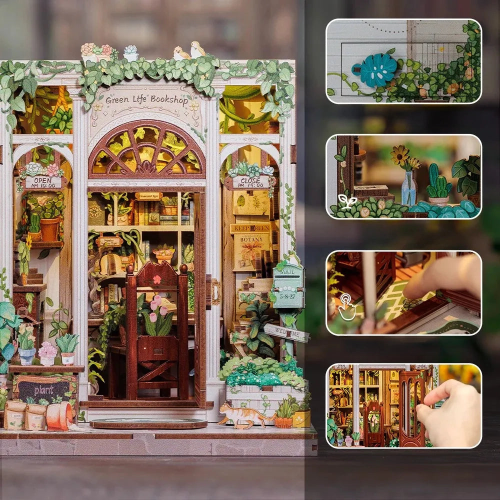 Vida Verde Livraria Casa Miniatura DIY