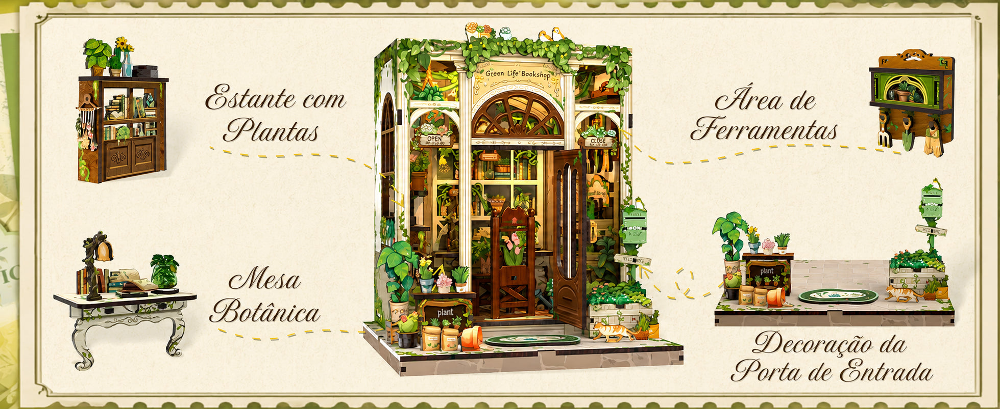 vida verde livraria casa miniatura diy - banner horizontal 1